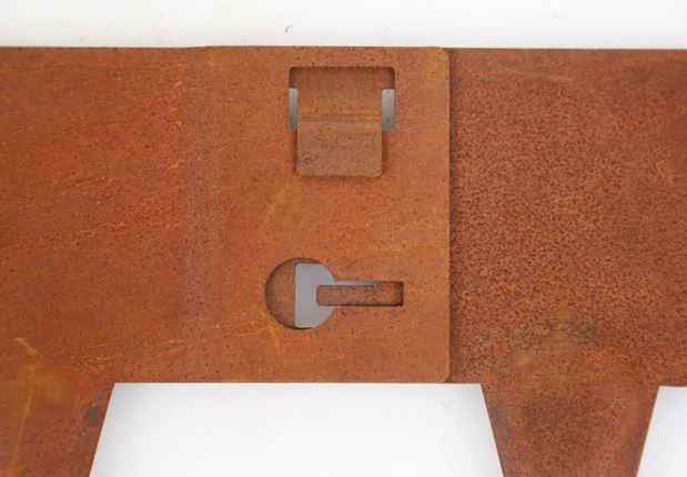 Démarcation en acier corten Famiflora - H : 16cm x L : 100cm - Epaisseur 1,5mm - Acier corten SPA-H