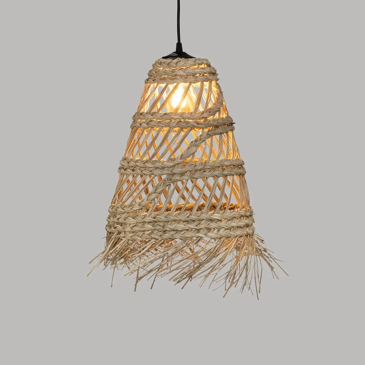 Atmosphera Lahys Pendant Lamp - diameter 28xH48 cm - Natural Wicker - E27 - Straw - Atmospheric Light - Modern & Natural