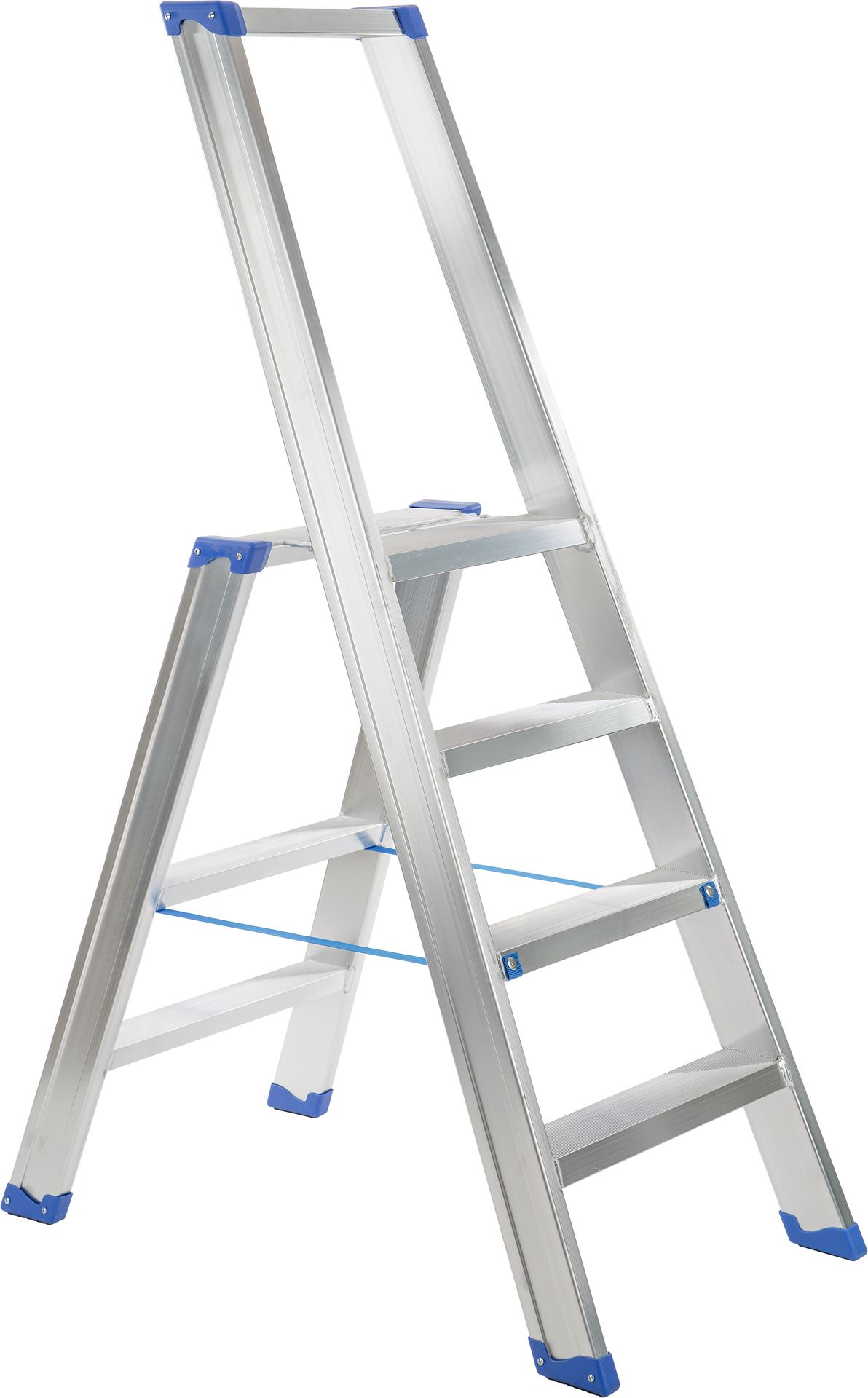 Escalo sparta aluminium - Industriële aluminium trapladder met beugel - 4 treden