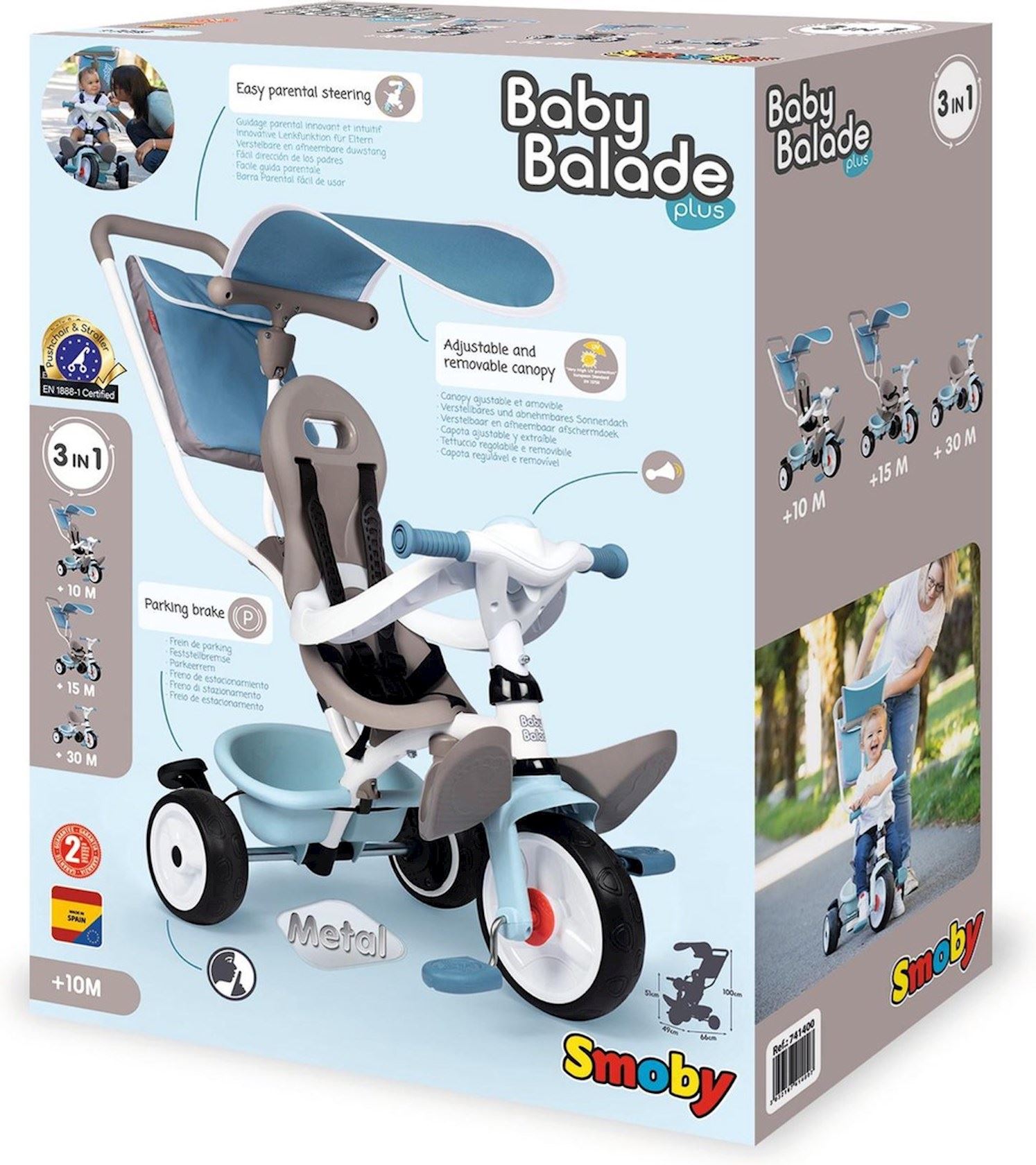 Smoby-Baby-balade-plus-driewieler-blauw