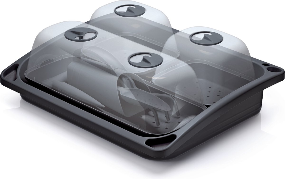 Prosperplast Nursery Starter Set 14-piece - 57.6 x 46 cm - Incl. tools - Anthracite