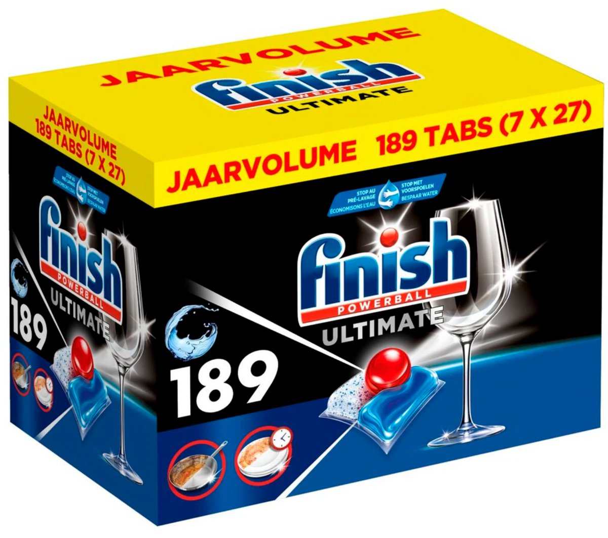 Finish Ultimate All In One Vaatwastabletten - Regular Powerball - 189 stuks