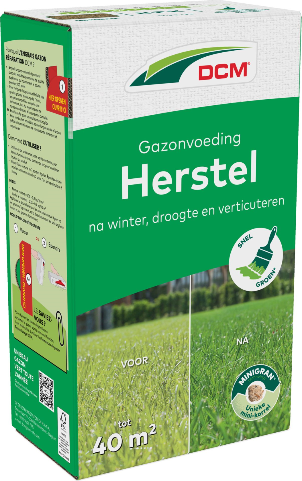 DCM gazonmeststof 1,5kg voor 40m² - Herstel