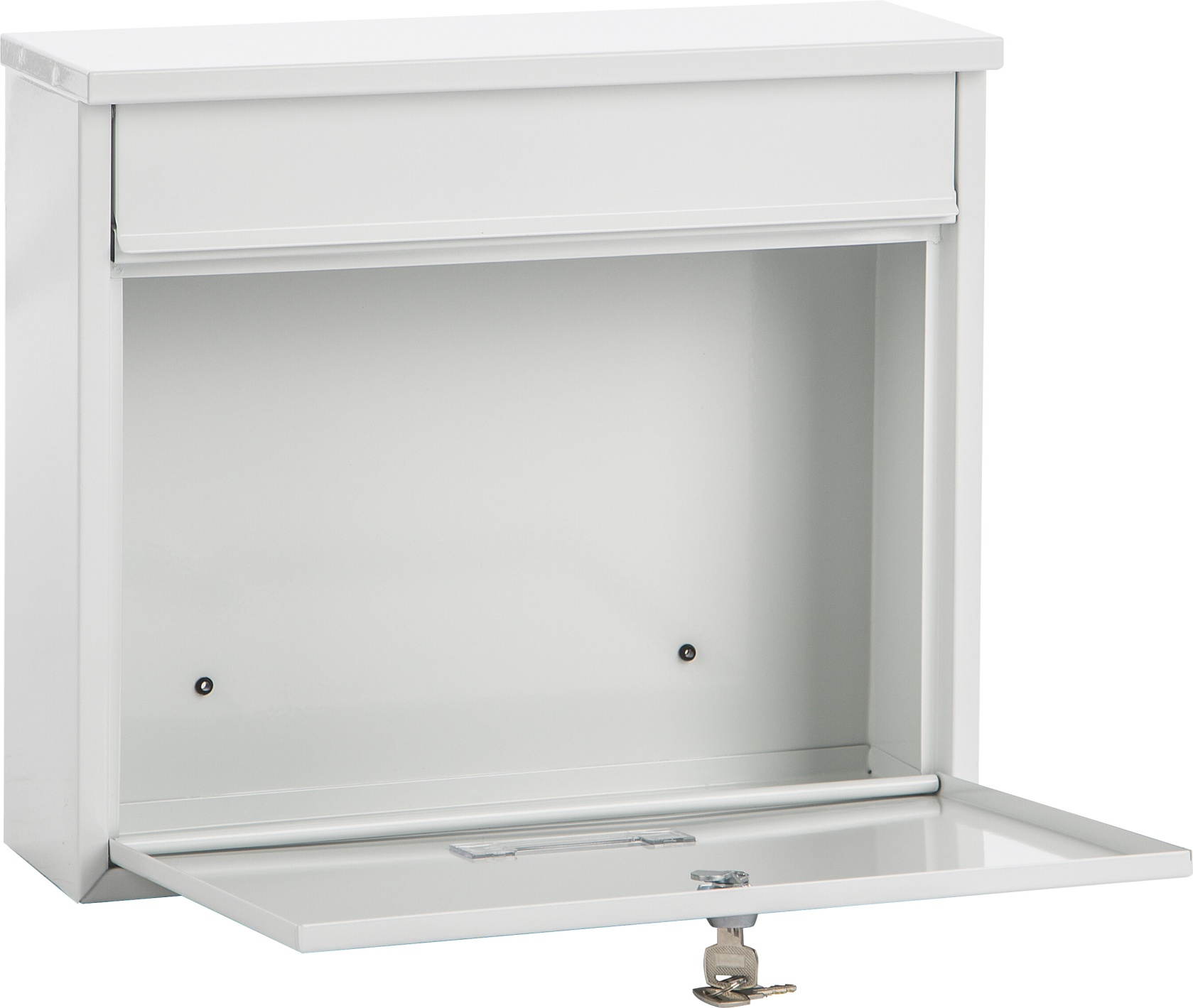 Practo Garden oxford wit wit - Brievenbus in gelakt staal - 10x36x31cm