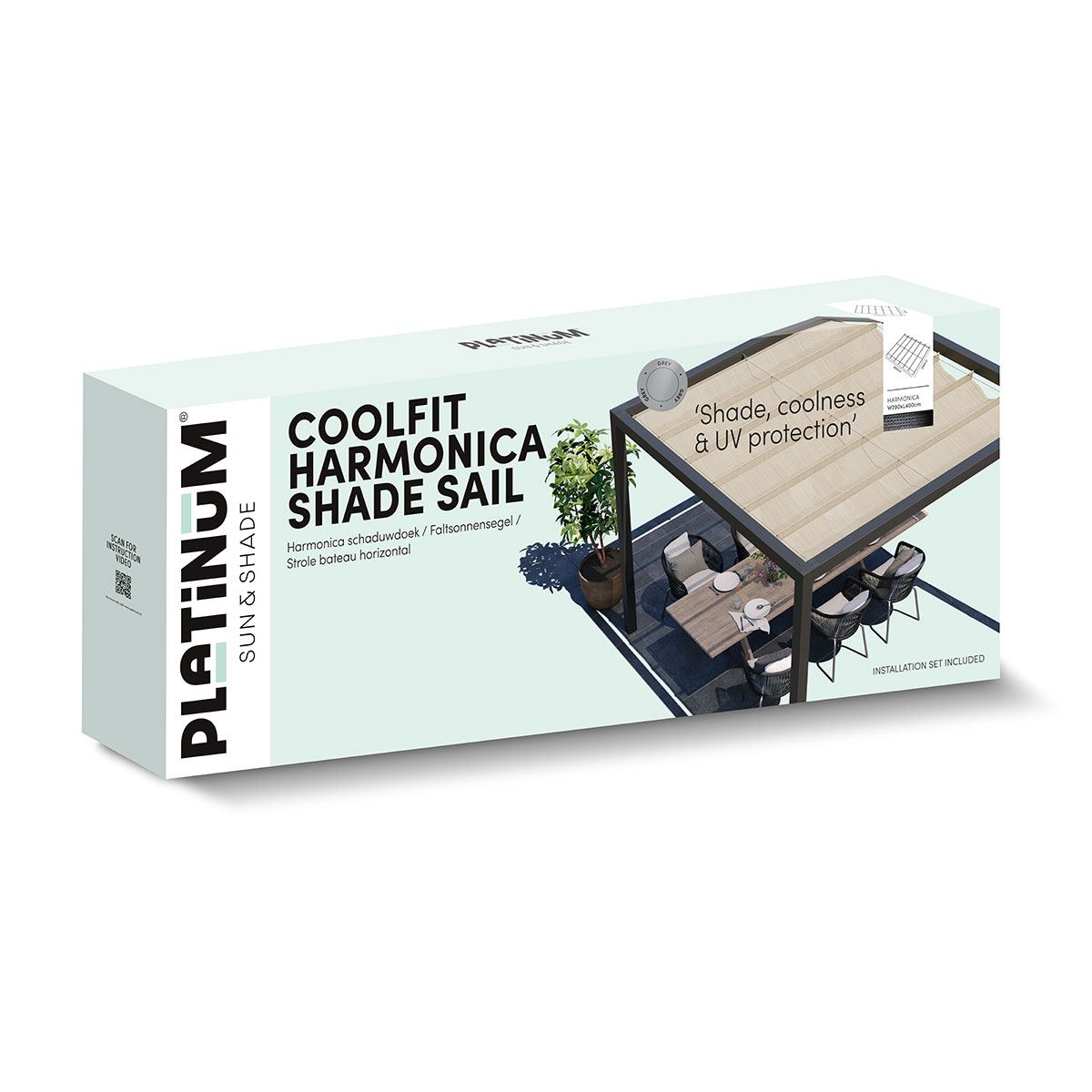 Platinum-Sun-Shade-Harmonica-Schaduwdoek-B290xL400-Kleur-Zwart