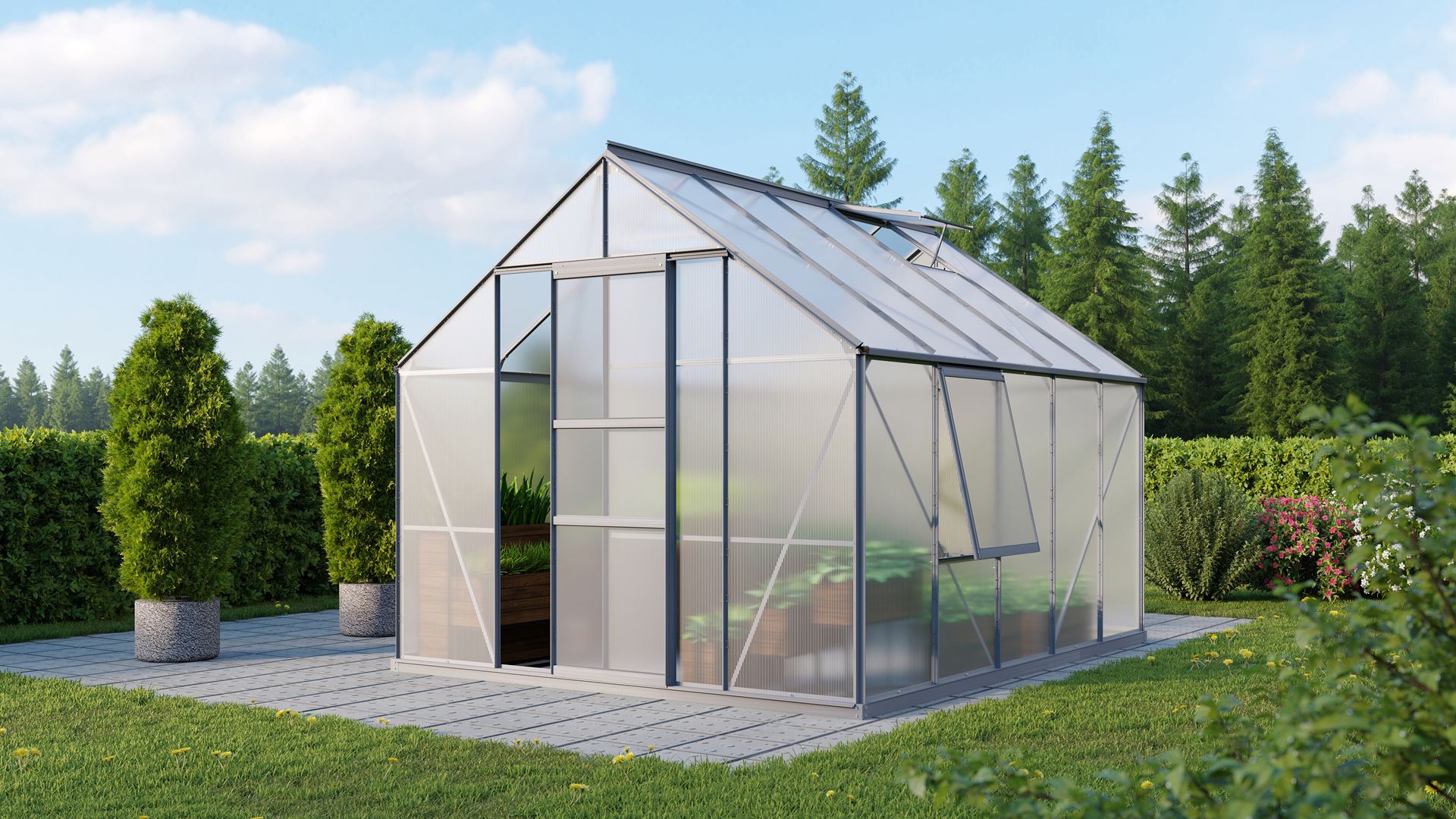 Meridian-1-8300-HKP4mm-Polycarbonaat-serre-Vrijstaand-B254-4-x-L316-6-x-H231-8-cm