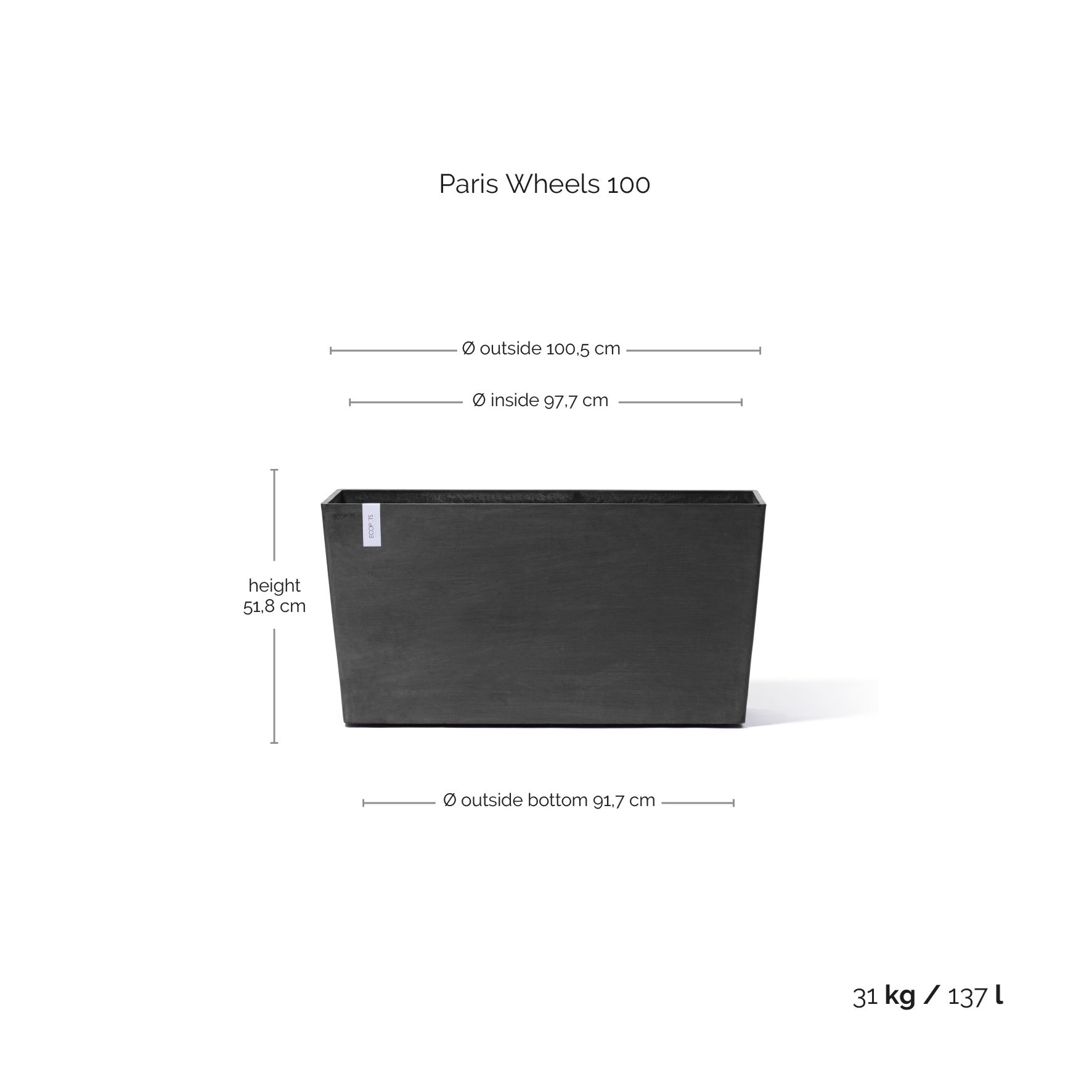 Ecopots-paris-wheels-dark-grey-LBH-100x40x50-cm-incl-2-wielstops