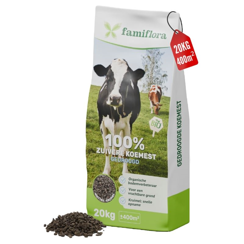 Famiflora fertilizer - dried cow manure - 20 kg - for 400 m²