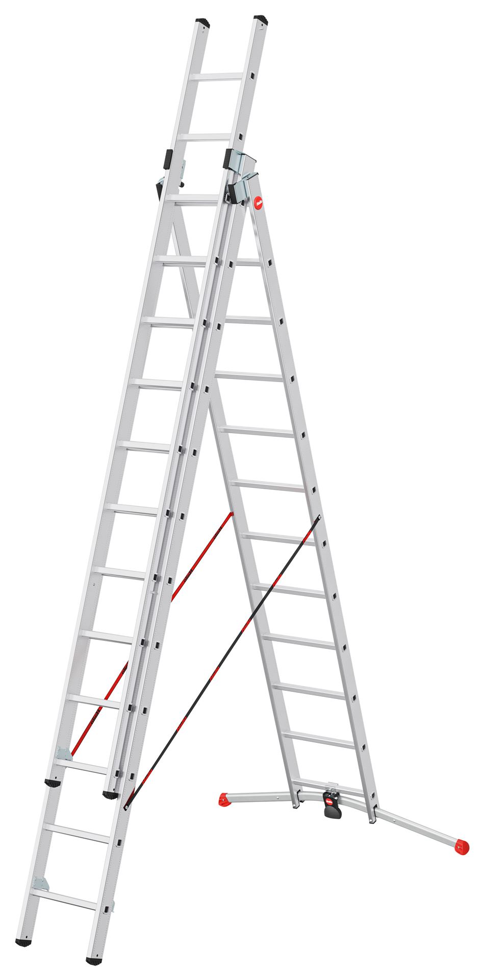 Hailo hailo s100 profilot (5*) aluminium - Ladders - 3-delig S100-profilot-3-x-12-treden