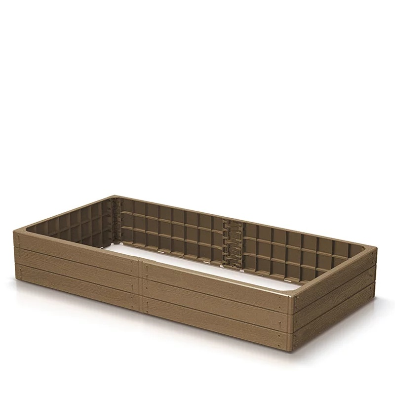 Prosperplast Base Woody Raised Garden Bed - 149.2 x 75.6 cm - ECO Naturo - Wood look