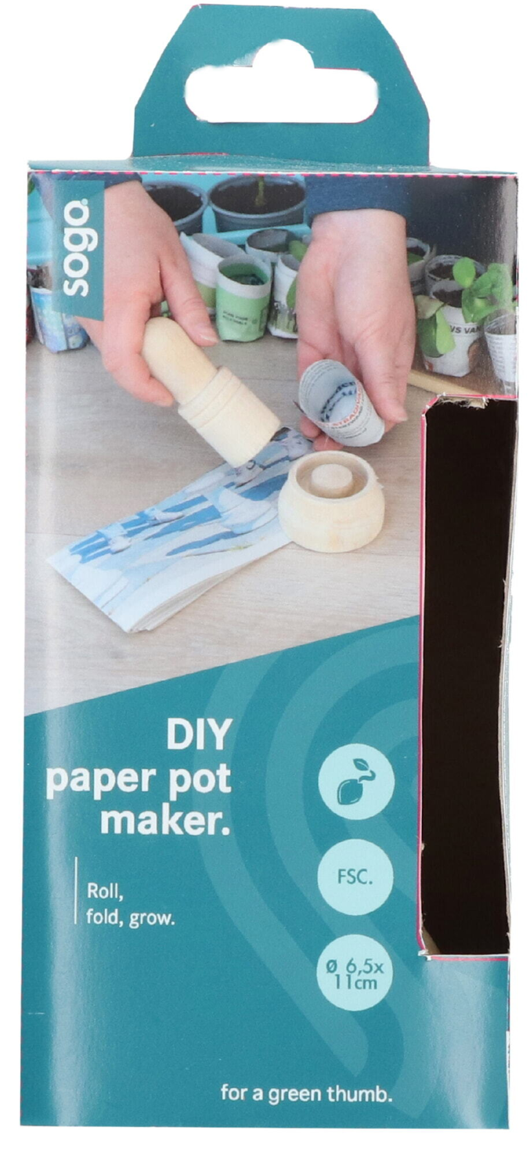 SOGO Kweekpotjesmaker - Hout - DIY Zaaipotjes