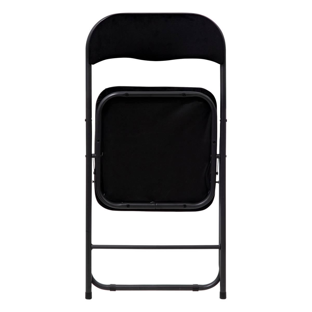 Klapstoel-44x45x79cm-fluweel-zwart