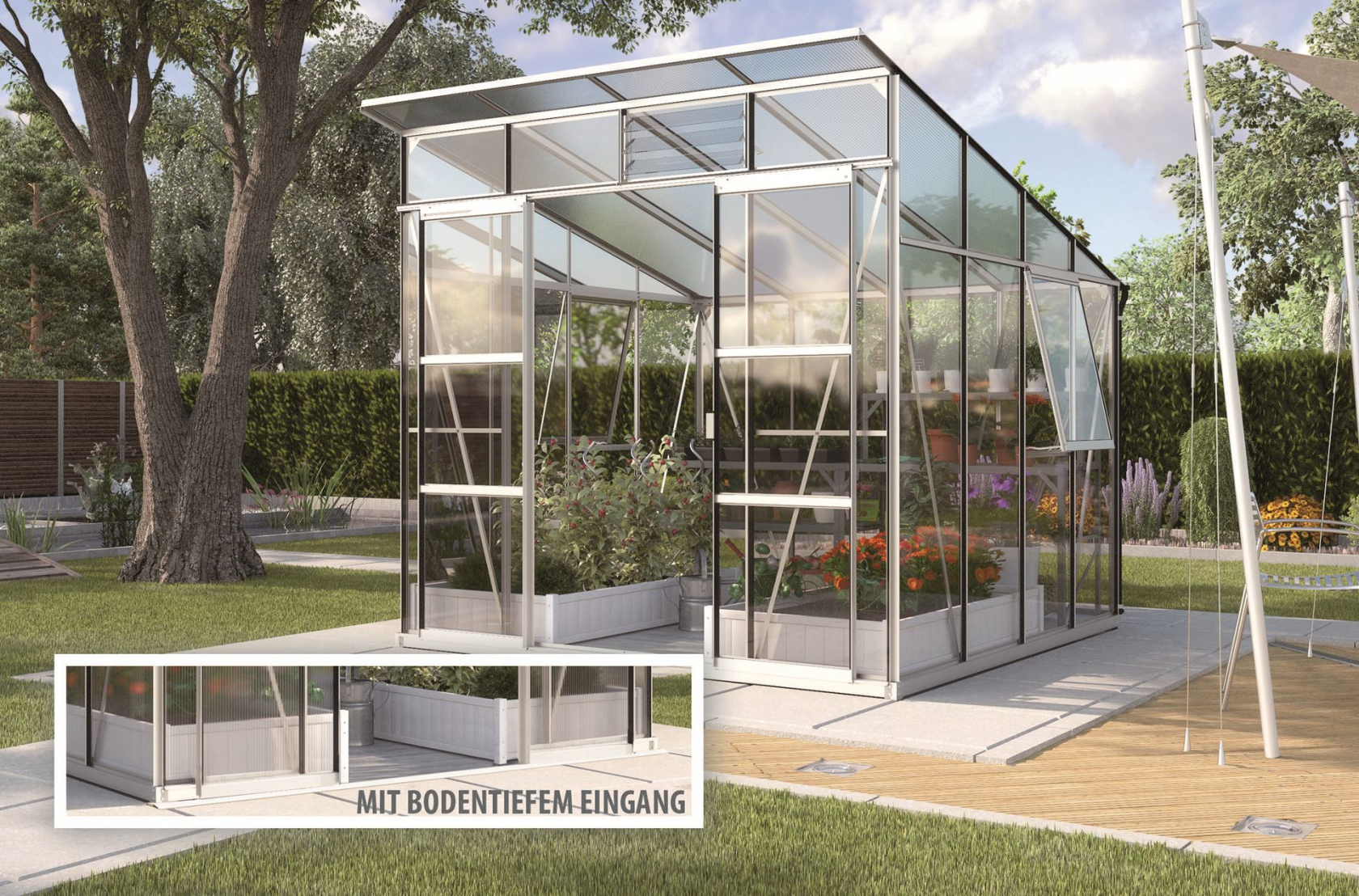 Vitavia Playa 7600 ESG/ - Parois en verre de sécurité - L254,4 x 254,4 x 246,4 cm