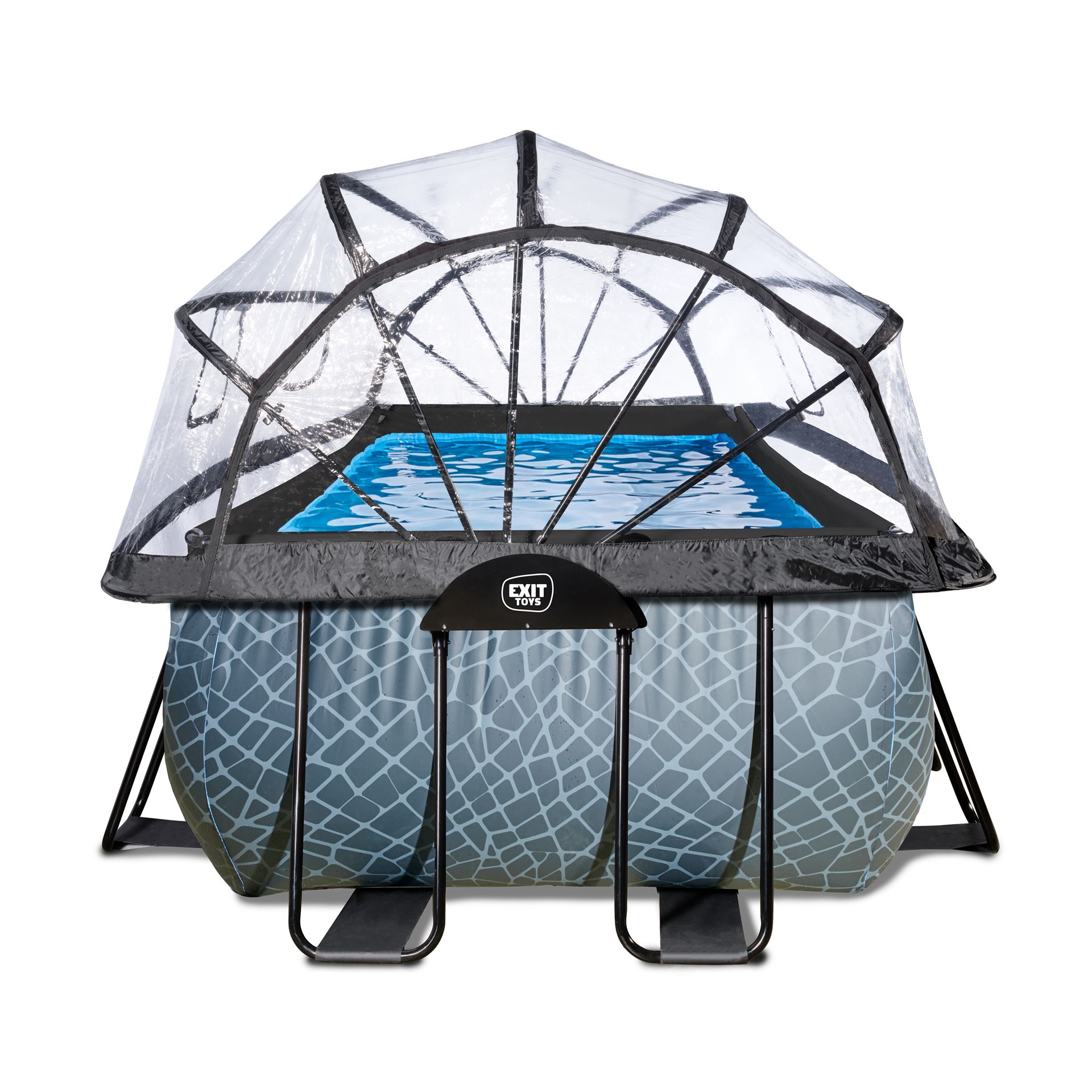 EXIT-Stone-zwembad-400x200x100cm-met-zandfilterpomp-en-overkapping-en-warmtepomp-grijs