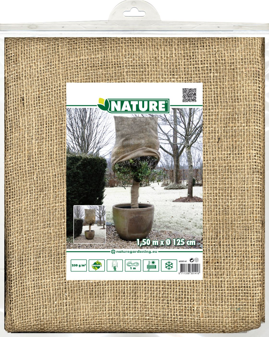 Nature jute cover - 150cmx Ø125cm 230g/m² - biodegradable