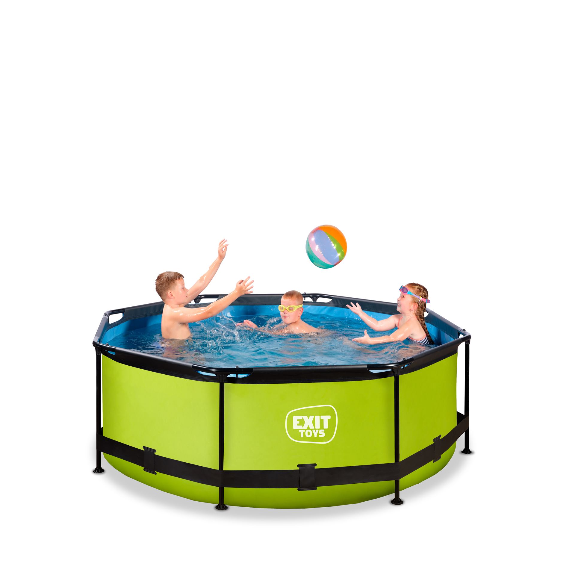 EXIT-Lime-zwembad-244x76cm-met-filterpomp-groen
