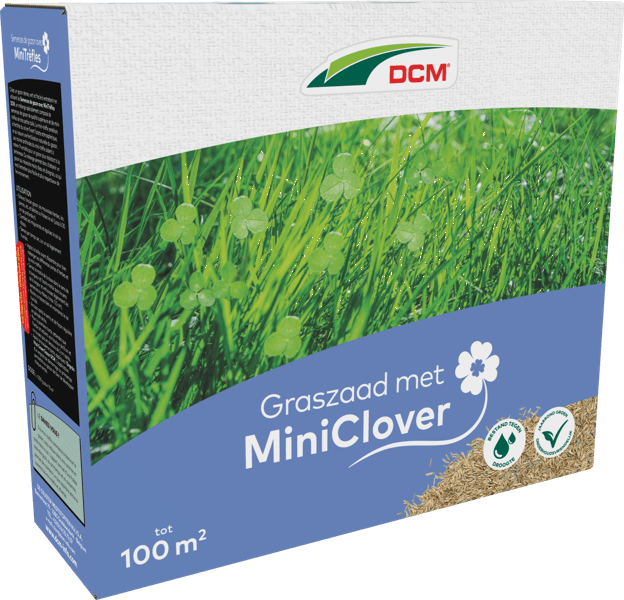 DCM Grass Seed with Miniclover 2KG for 100m² - Pour une pelouse robuste, verte et nécessitant peu d'entretien