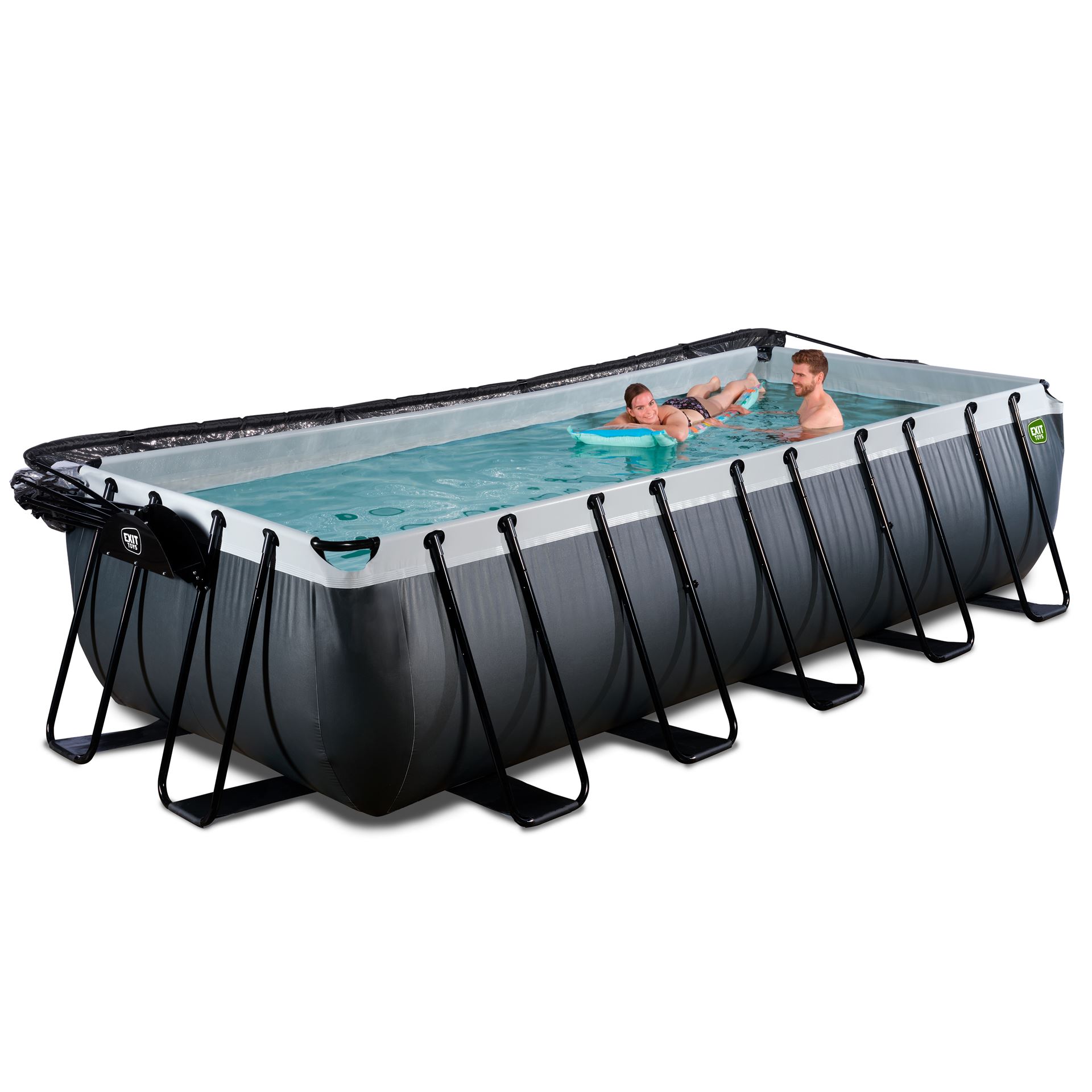 EXIT-Black-Leather-zwembad-540x250x122cm-met-zandfilterpomp-en-overkapping-en-warmtepomp-zwart