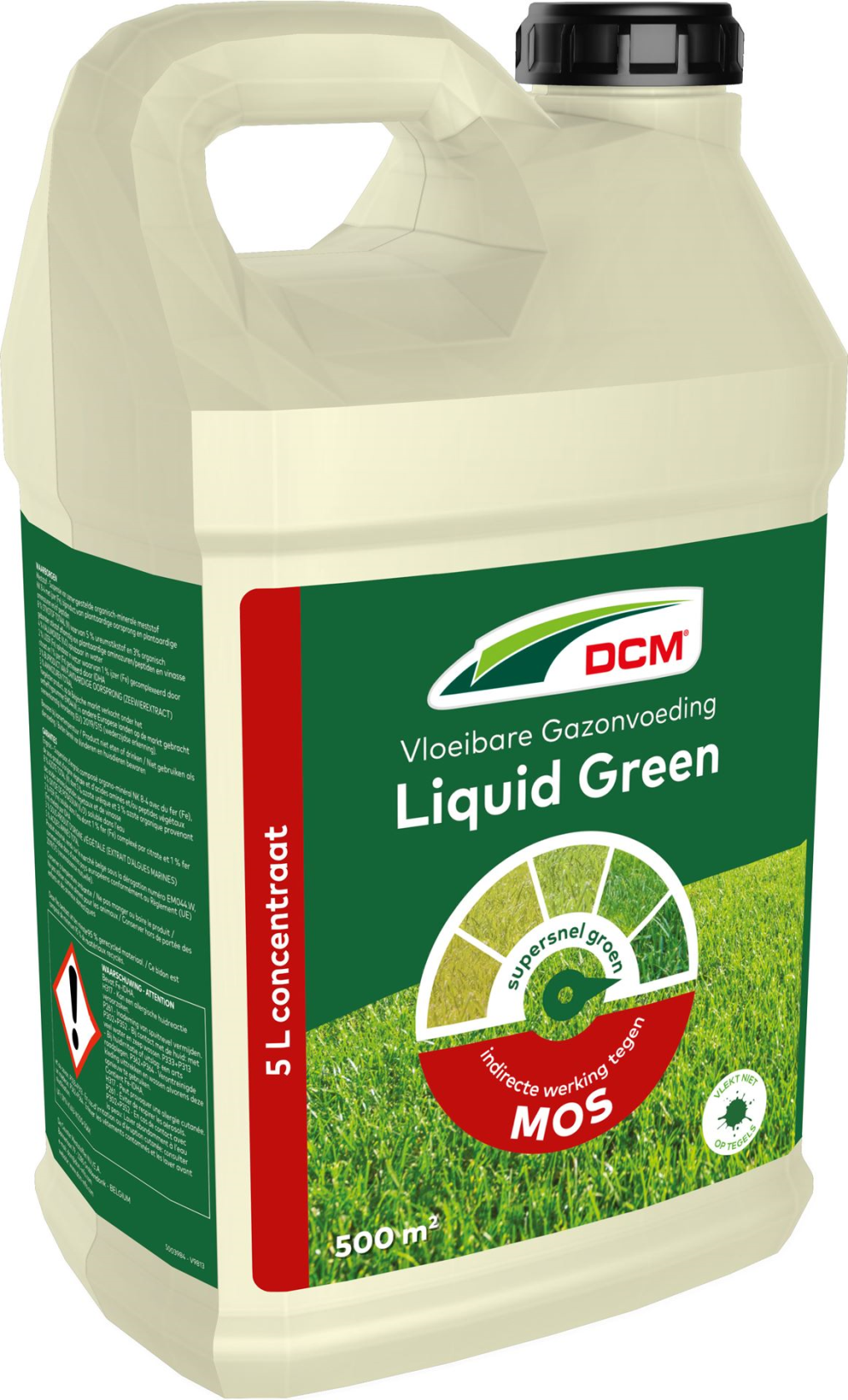 DCM gazonmeststof  5l voor 500m² - Liquid Green - vloeibare meststof met indirecte werking tegen mos