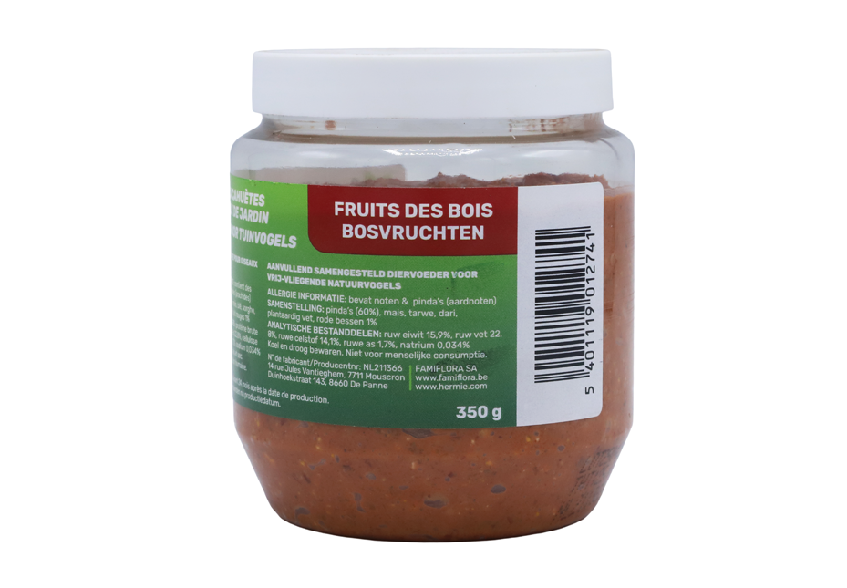 Famiflora peanut butter for garden birds with forest fruits - 350 gr - Bird peanut butter