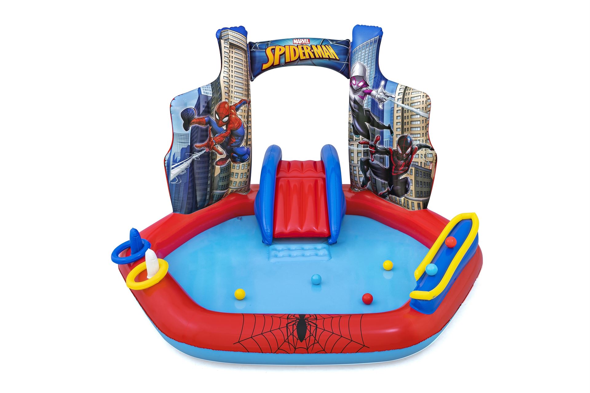 Spiderman-opblaasbaar-kinderzwembad-ballenbad-211x206x127cm-playcenter