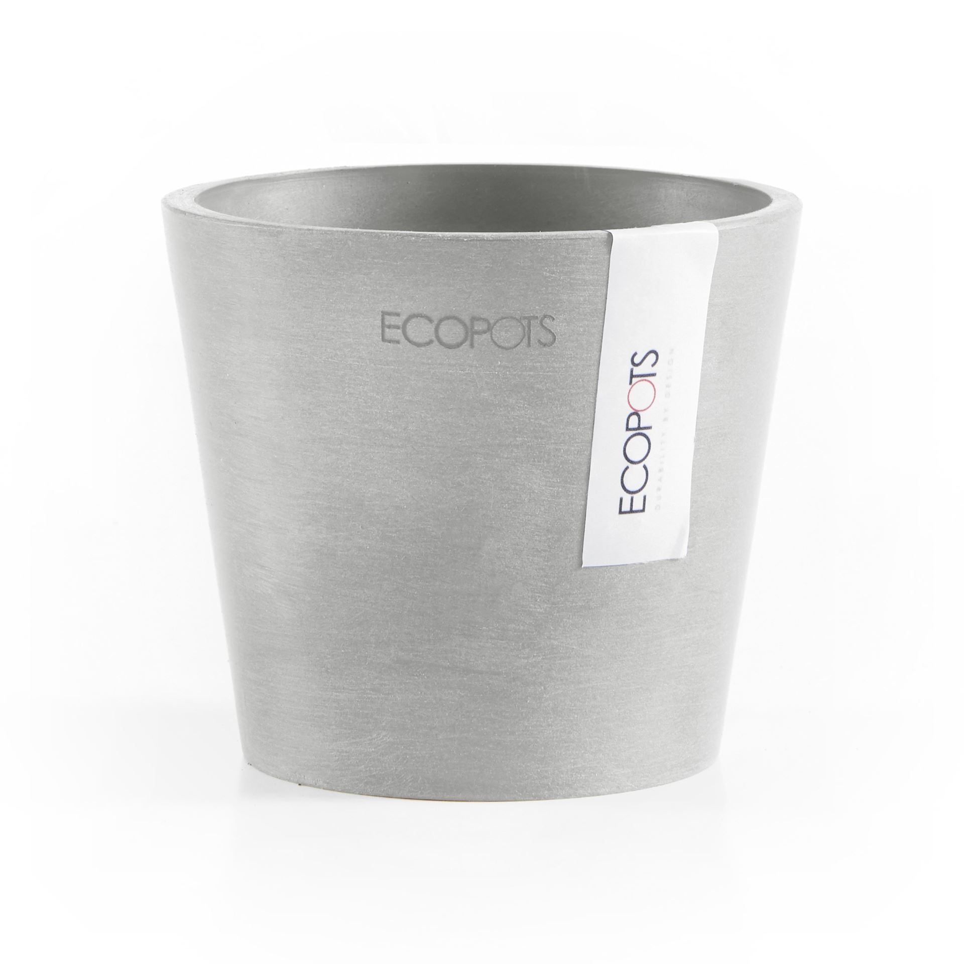 Ecopots-amsterdam-mini-white-grey-10-5-cm-H9-2-cm