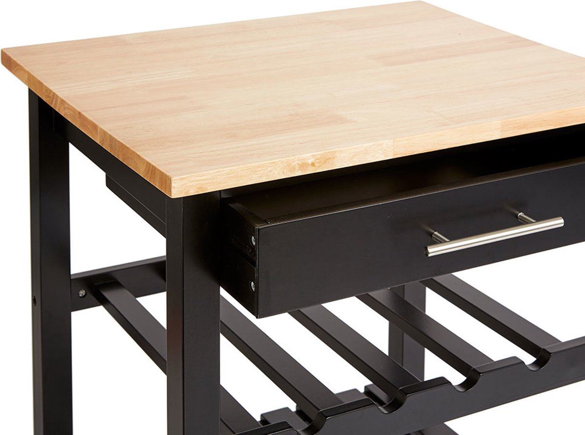 Klein-model-zwarte-keukentrolley-Claude