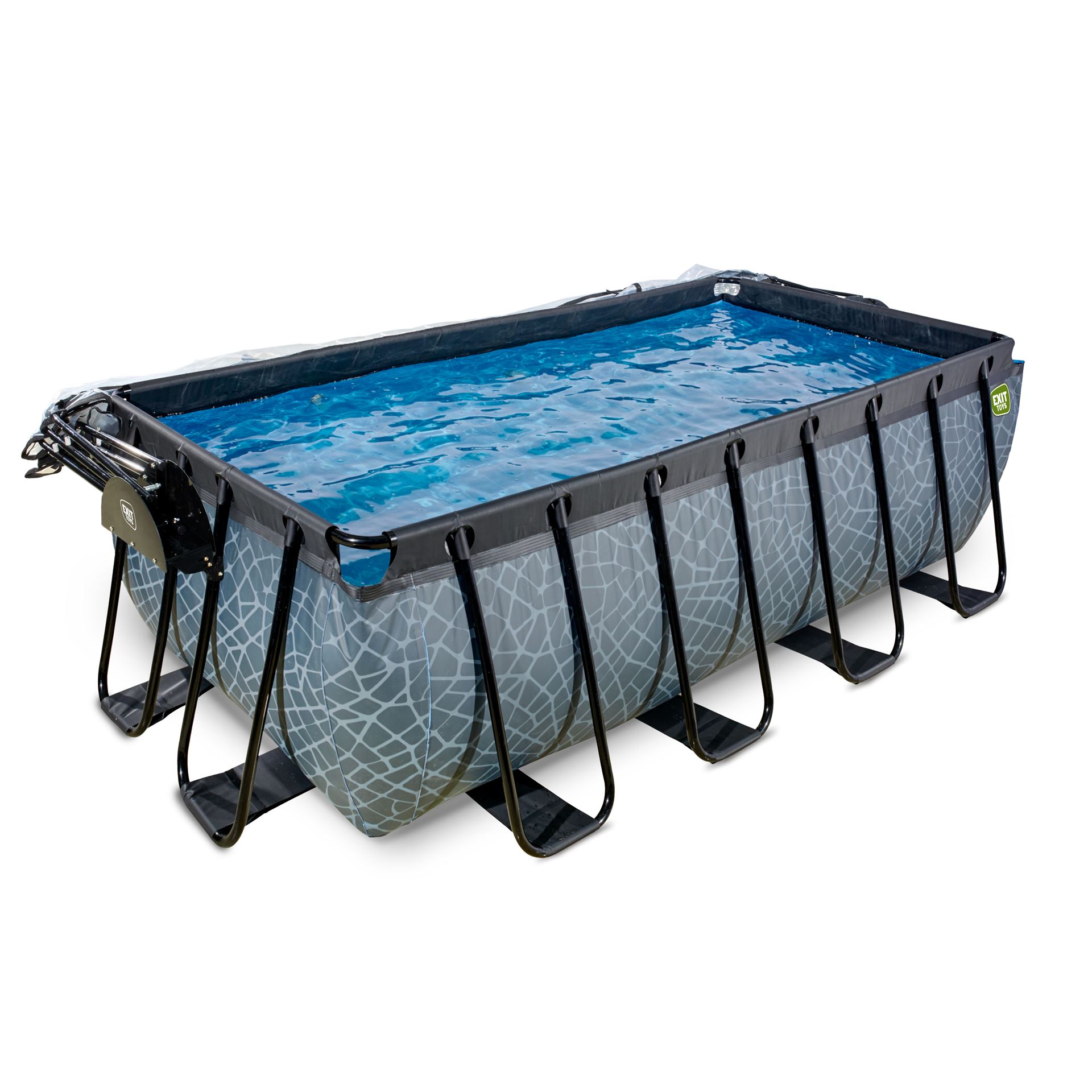EXIT-Stone-zwembad-400x200x122cm-met-zandfilterpomp-en-overkapping-en-warmtepomp-grijs