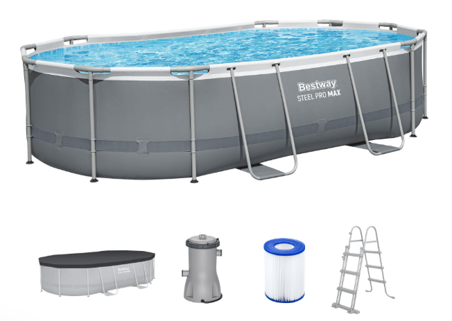 Steel Pro MAX 4.88m x 3.05m x 1.07m Oval Pool Set
