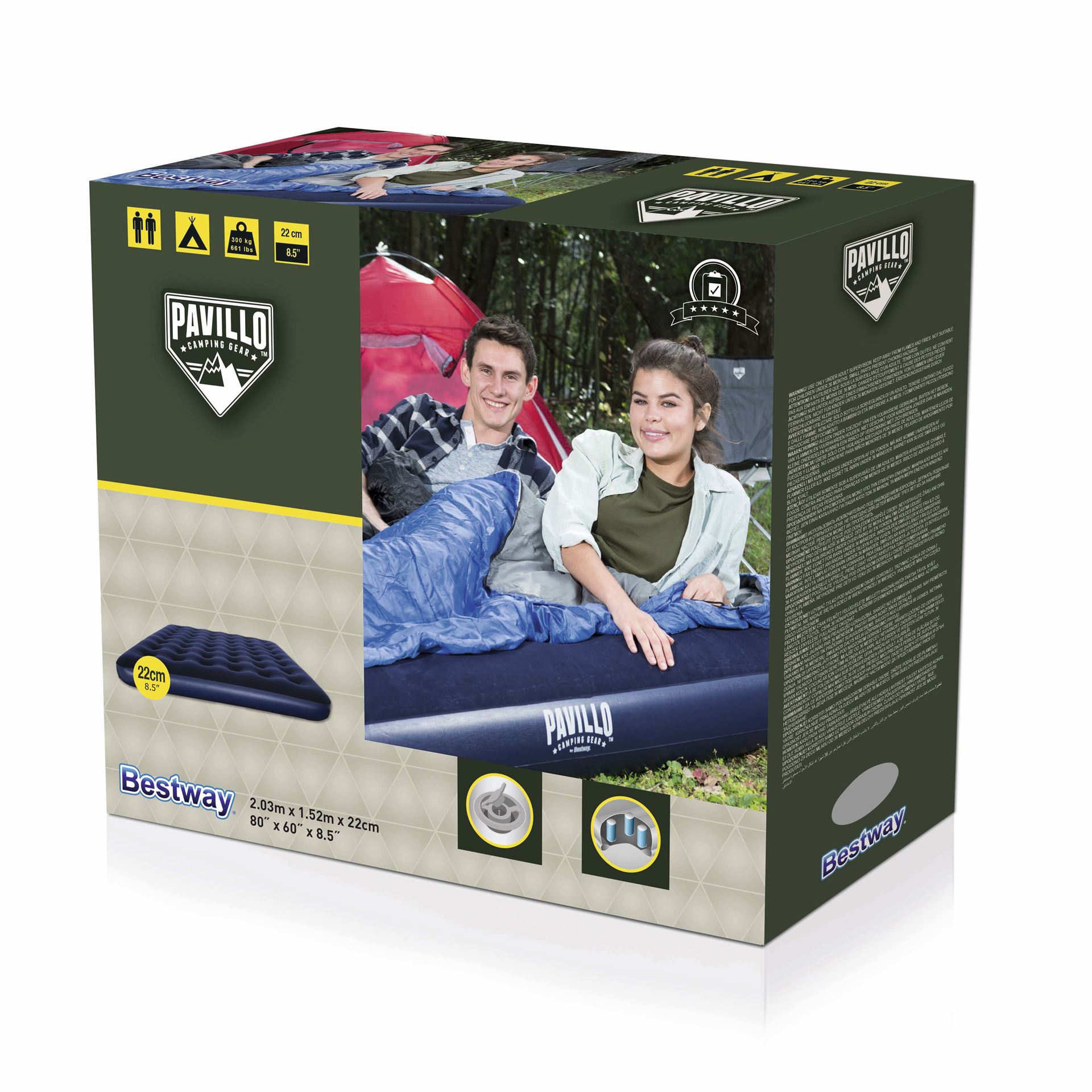 Bestway luchtbed 'Queen' - 203x152x22 cm Bestway-2-03m-x-1-52m-x-22cm-Air-Mattress-Queen