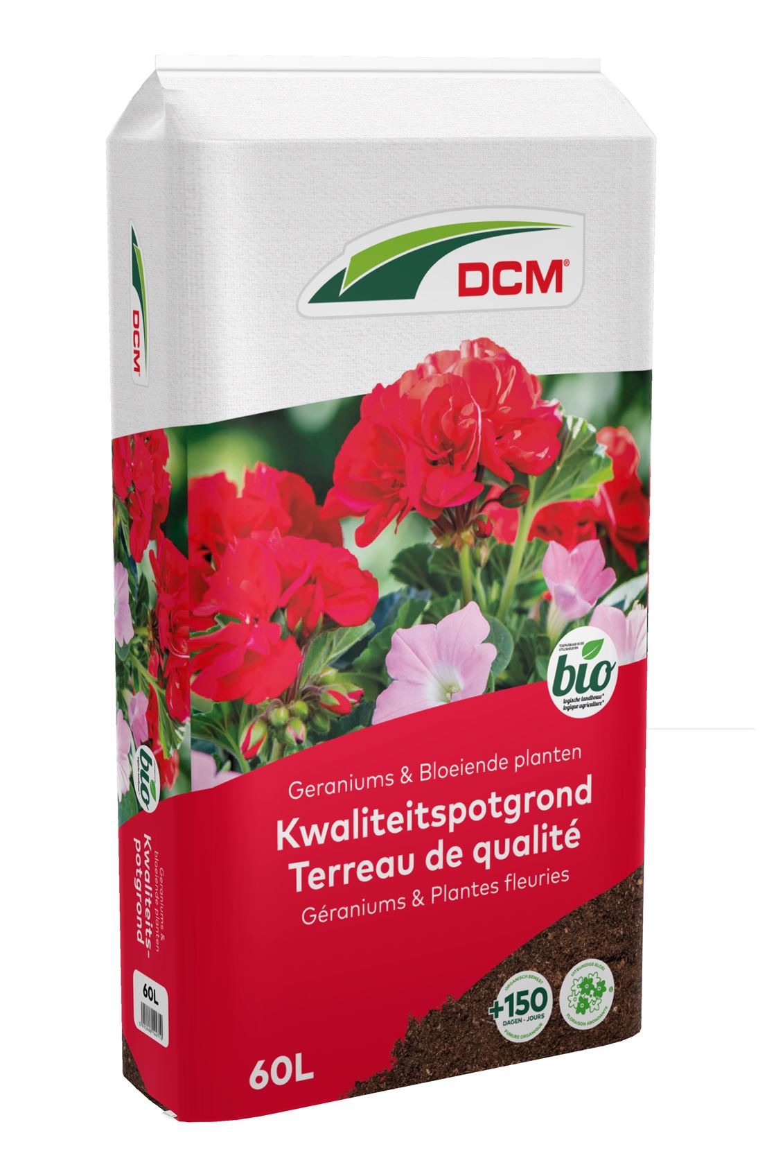 DCM Potting soil for geraniums & Flowering Plants 60L