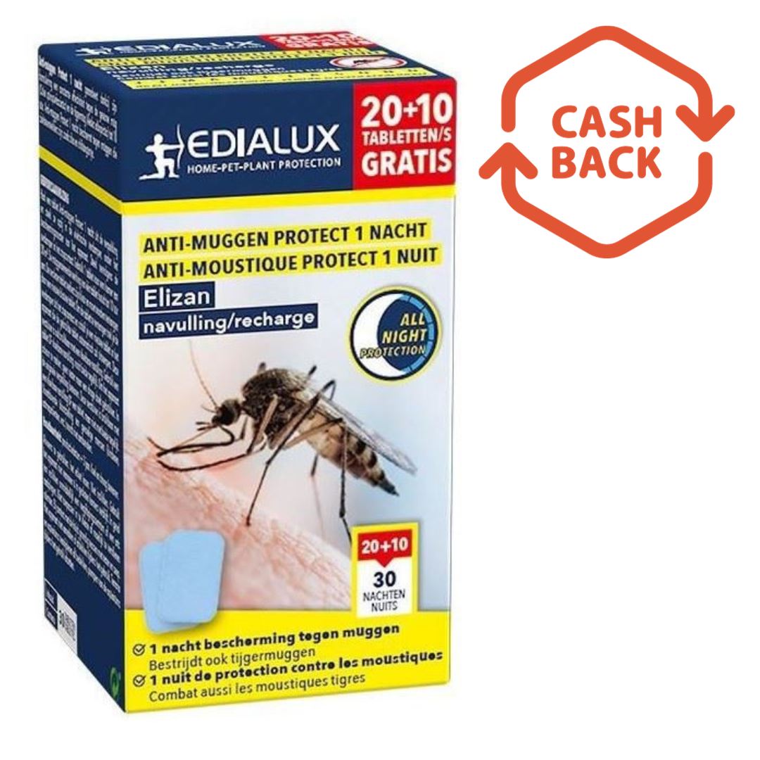 Recharge Edialux Elizan Protect Tabs - Contre les moustiques - 30 nuits