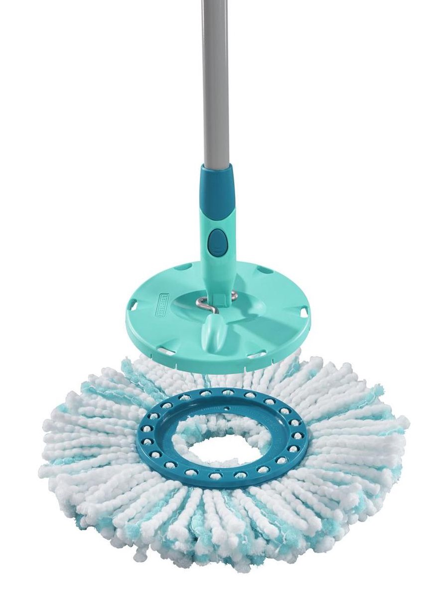 Leifheit Clean Twist Disc Mop Ergo - Complete Mopping System with Wheels - Micro Duo - 6 Liter