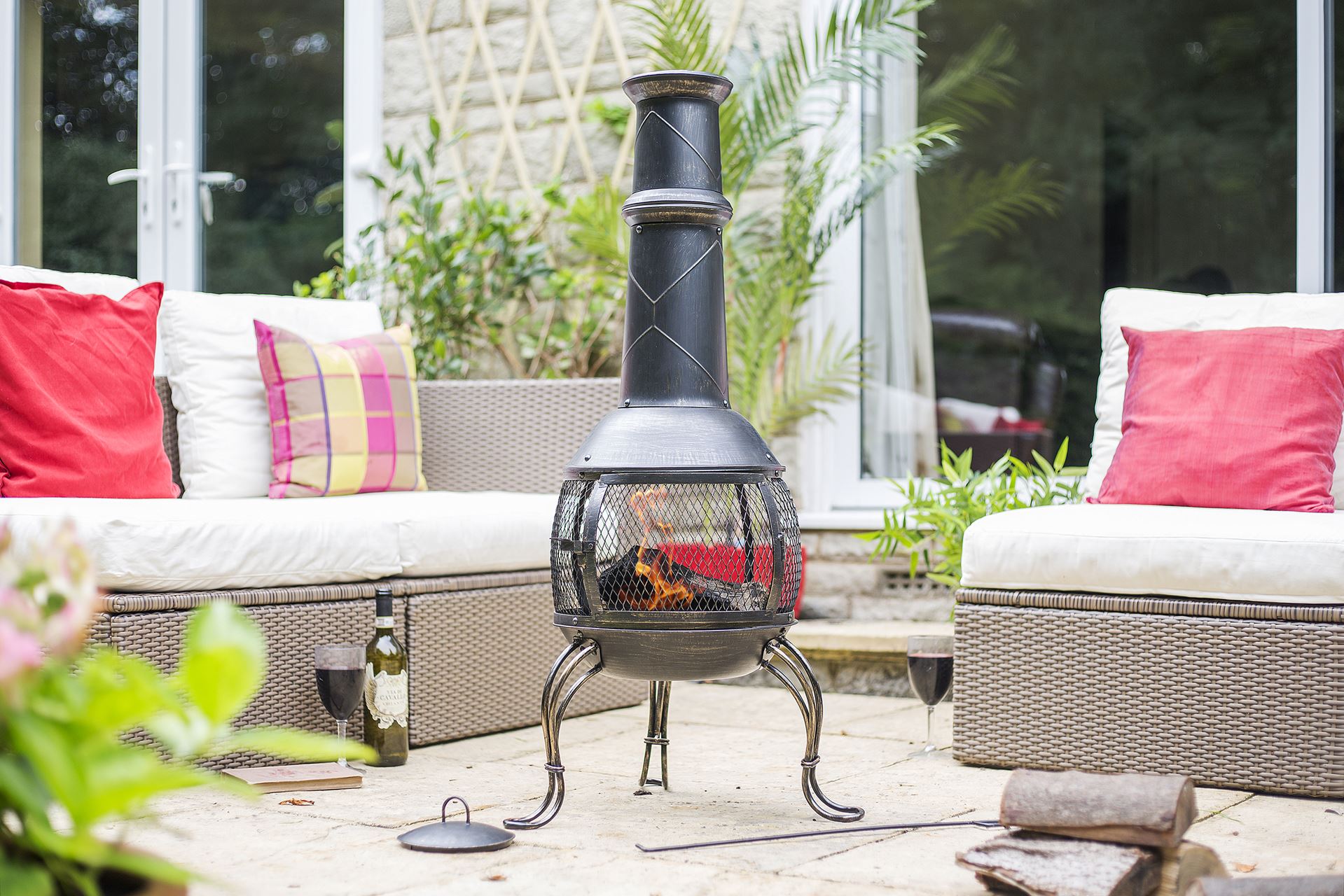 vuurschaal-Leon-Mesh-Steel-Chimenea-Large