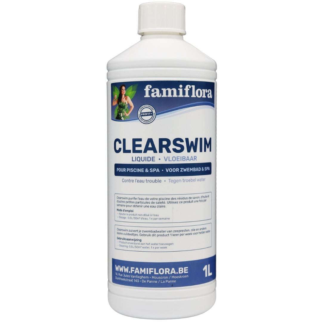 Famiflora Clearswim liquide 1L - contre l'eau trouble !