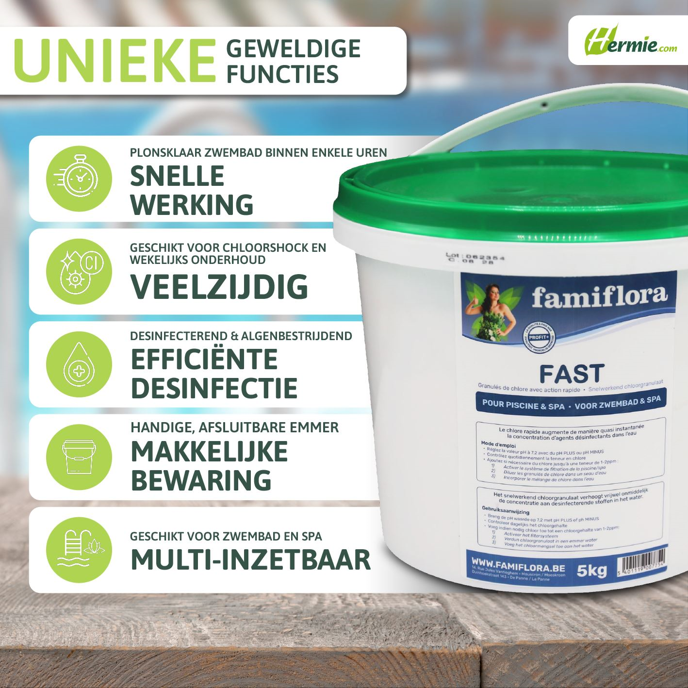 Famiflora Fast - snelwerkend chloorgranulaat 5kg