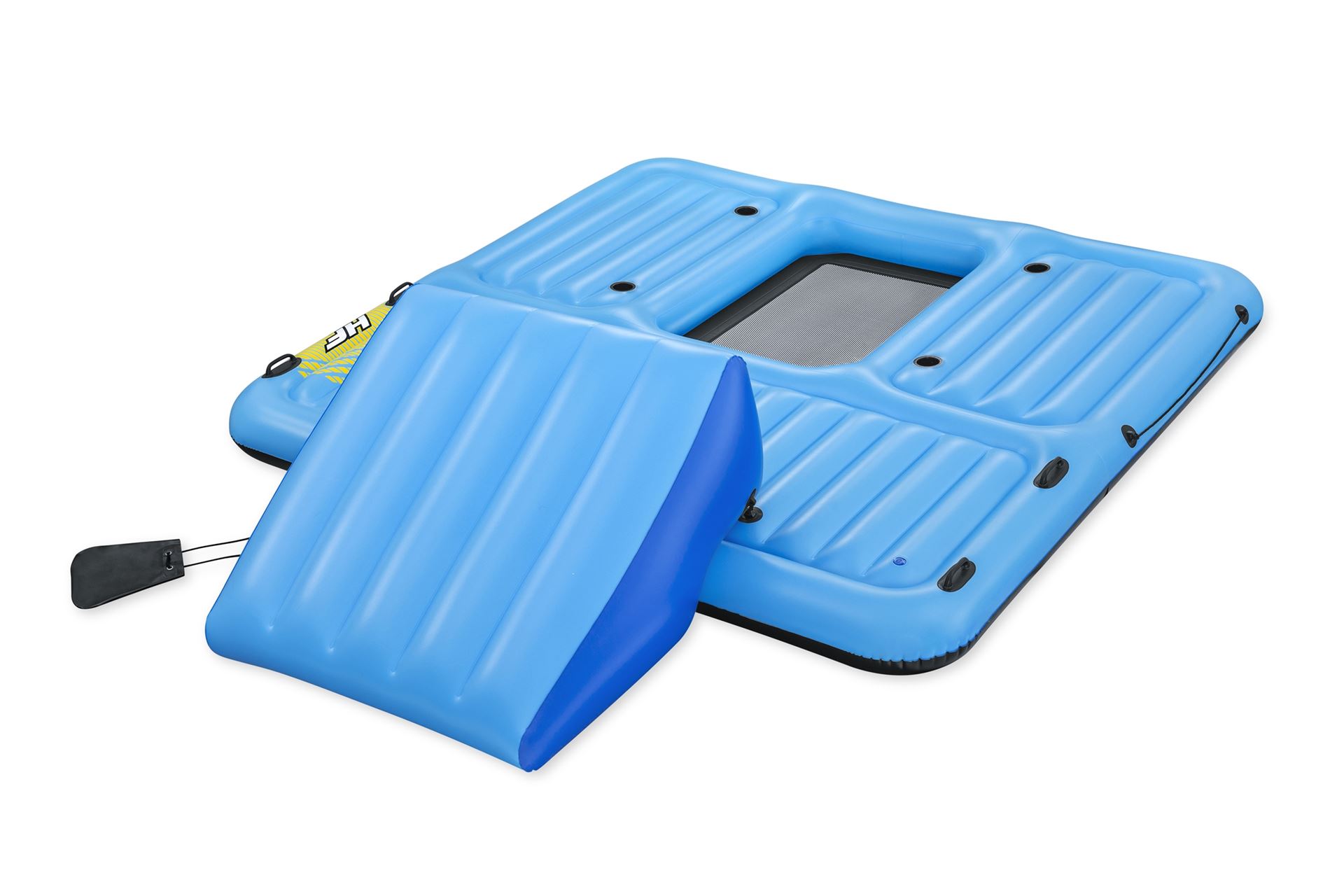 Bestway inflatable water slide with XL air mattress 'Summer Slide' - suitable for 5 people - L365 x B295 x H77 cm Hydro-force-mega-luchtbed-5-personen-met-slide-376x311cm