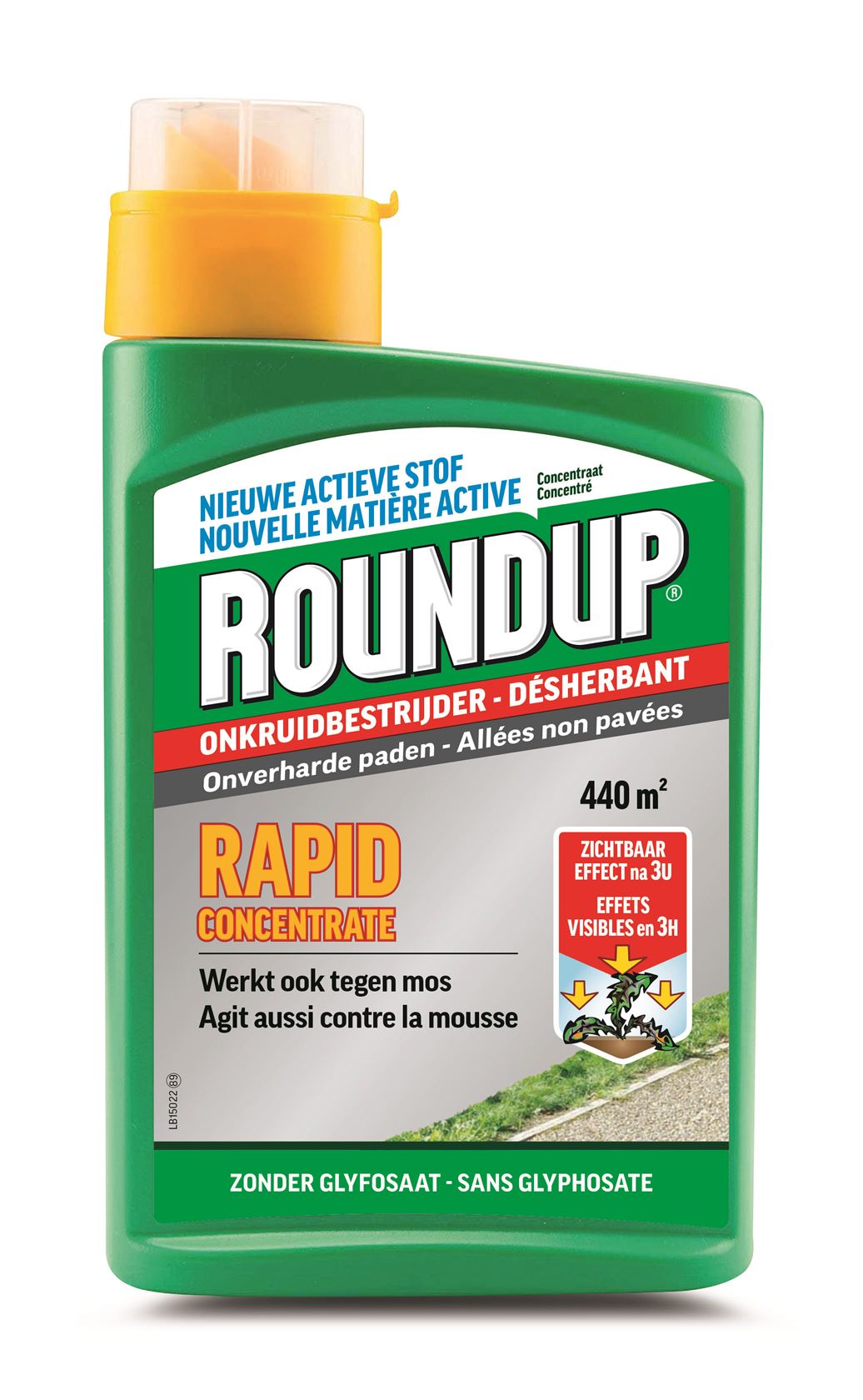 Roundup rapid onverharde paden 990ml voor 400m²