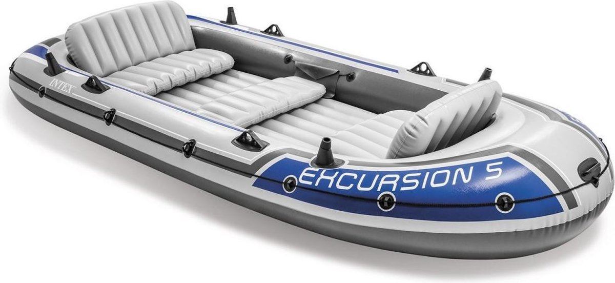 Intex inflatable boat 'Excursion 5' - 5 people - accessories included
