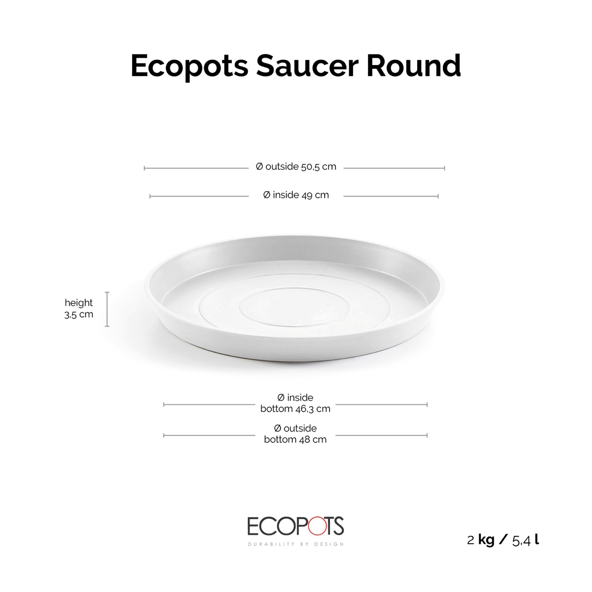 ecopots-onderschotel-rond-Pure-White-50-5-cm-H3-5-cm