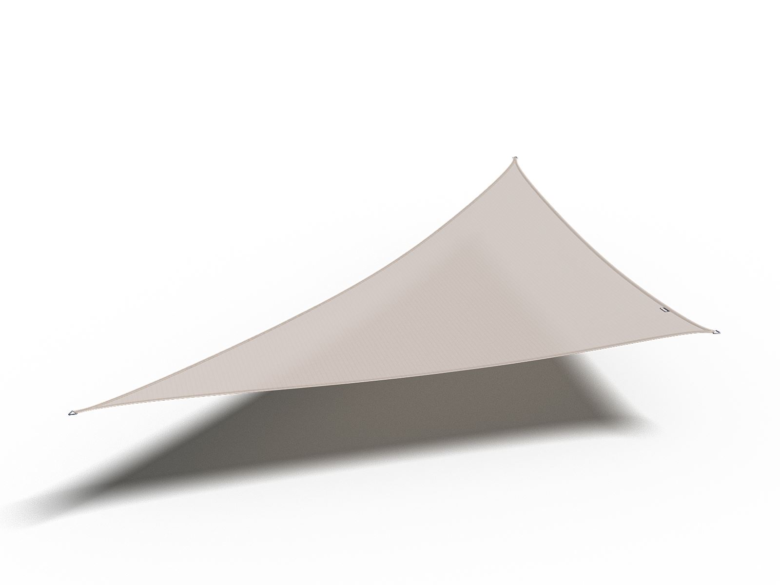 Platinum schaduwdoek Coolfit L500 x B500 x H710 cm - Greige (grijs / beige) driehoekig (90°) schaduwdoek - HDPE 285 gr/m²