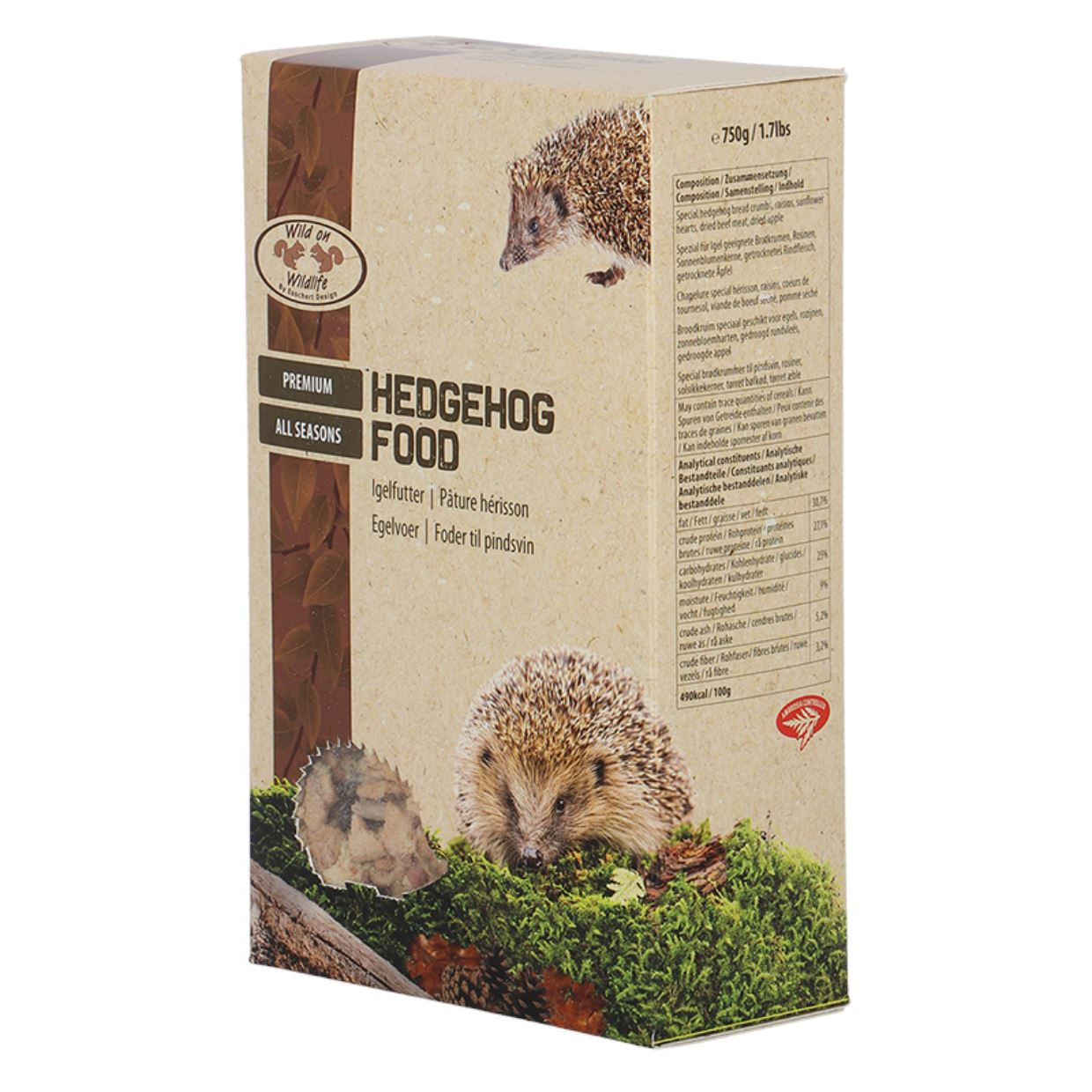 Esschert Design Egelvoer 750g  - Premium 4-seizoenen egelvoer