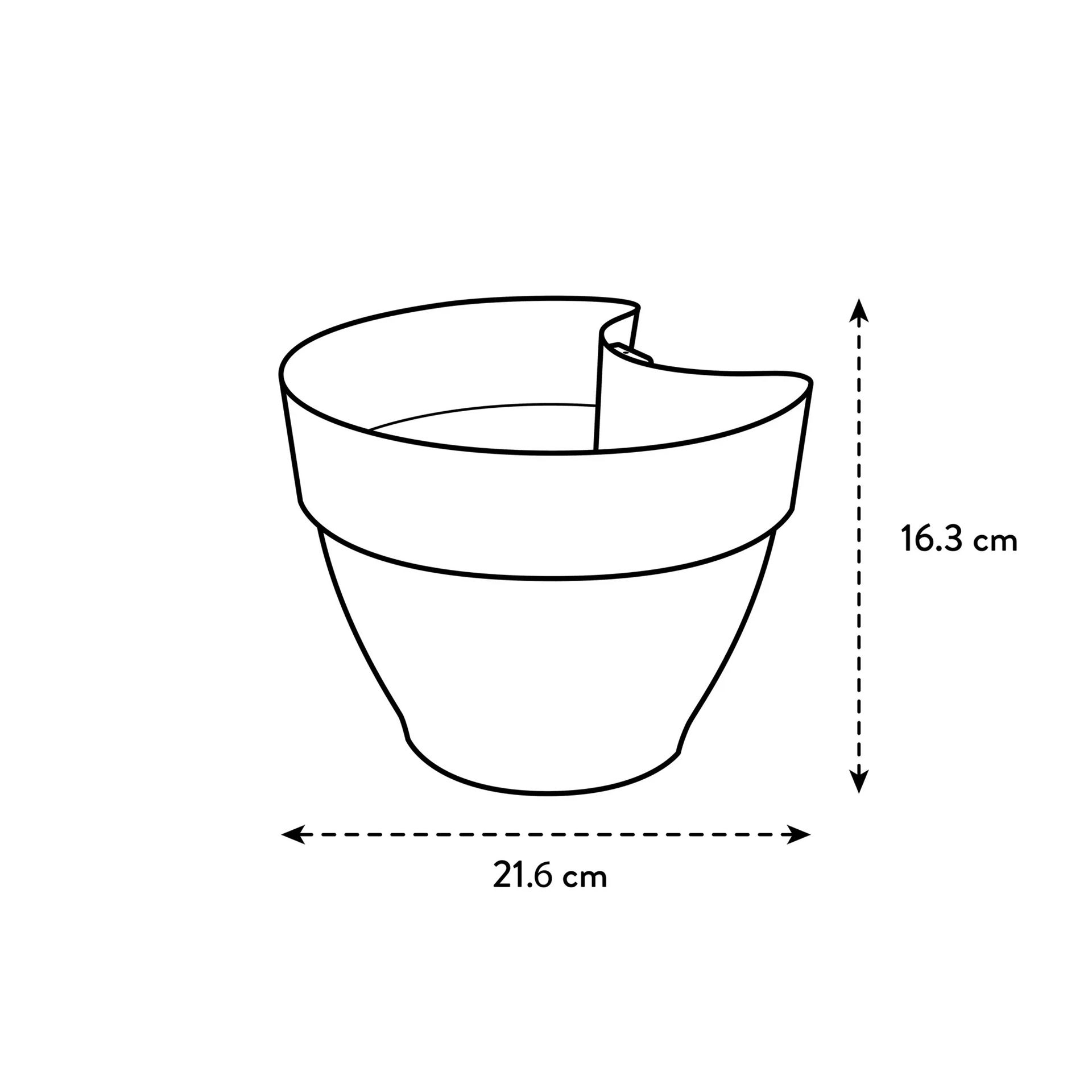 elho Vibia Campana regenpijpbakje 22cm - Antraciet (Grijs) - Ø19 x H16 cm - Fleur rond een regenpijp - 100% gerecycled vibia-campana-regenpijpbakje-22cm-antraciet