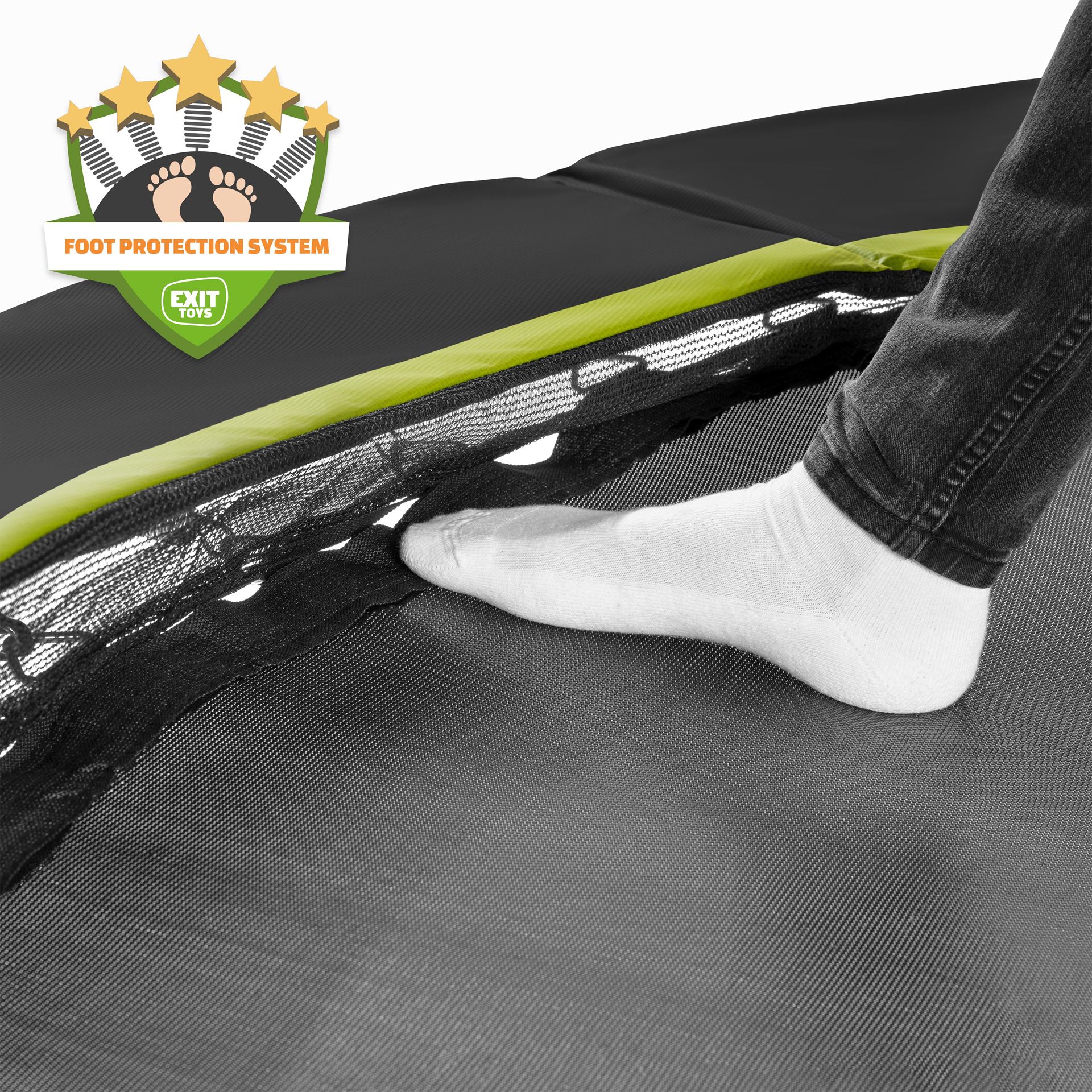 EXIT-Silhouette-inground-trampoline-244x366cm-met-veiligheidsnet-zwart