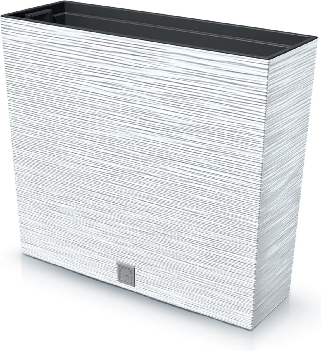 Prosperplast Furu Case Tower Tall Planter - With Insert - 58x49.8 cm - White