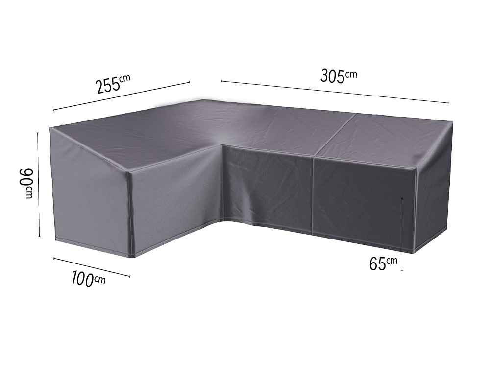 Platinum AeroCover Lounge Set Cover - Left Corner - 305/255x100x65/90 cm - Breathable & UV Resistant