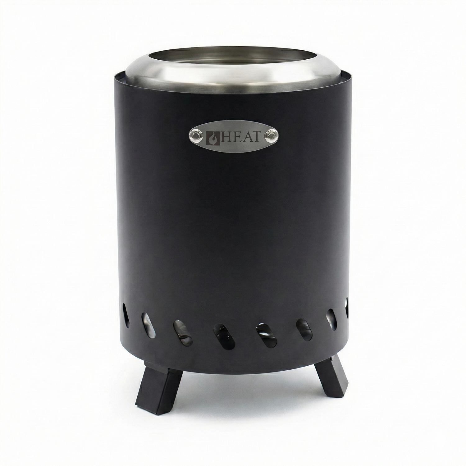 HEAT Outdoor Living Rokfri Small - Smoke-free Table Fireplace - Black (16x16x20 cm)