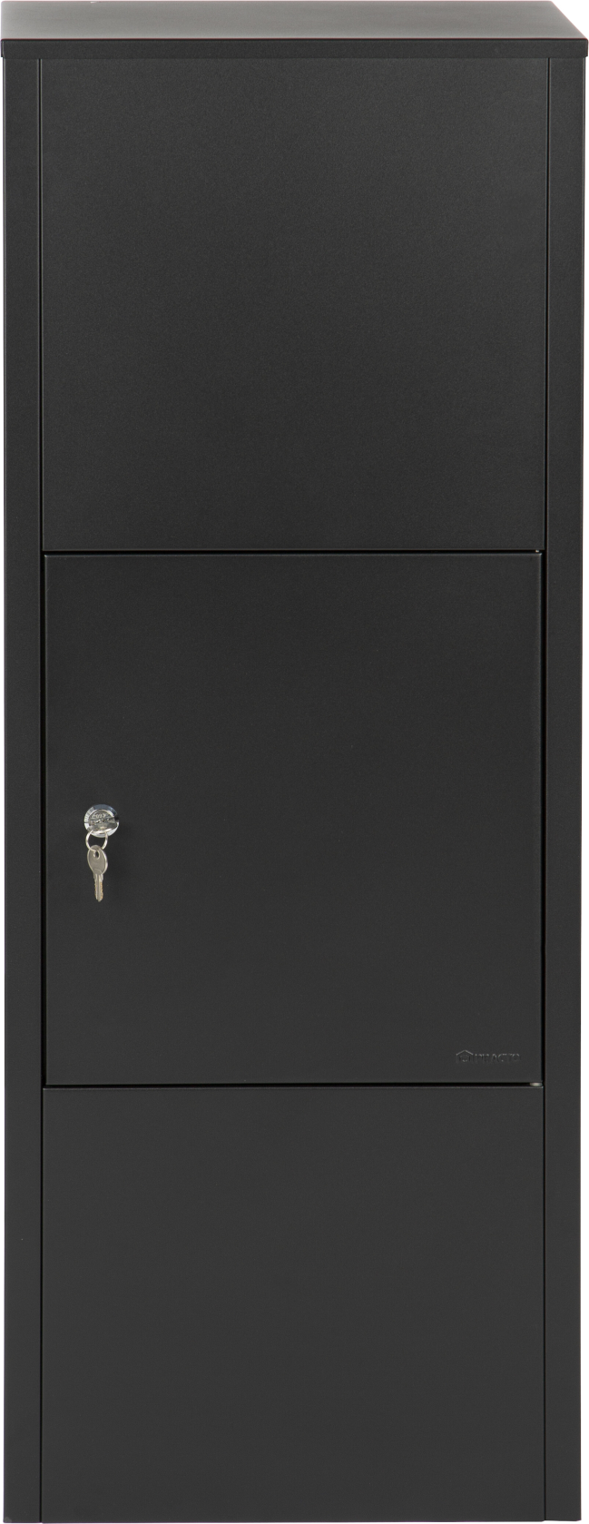 Practo Garden parcel letterbox Dortmund matte black - With cylinder lock