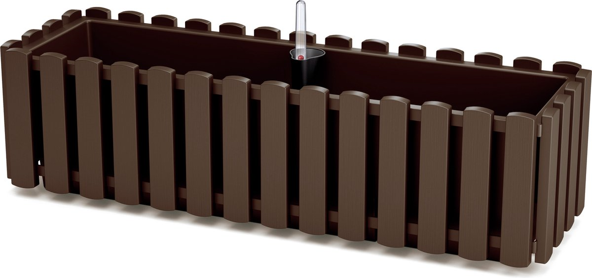 Prosperplast Boardee Fencycase Balcony Tray - Brown - 58 cm - Wood Look