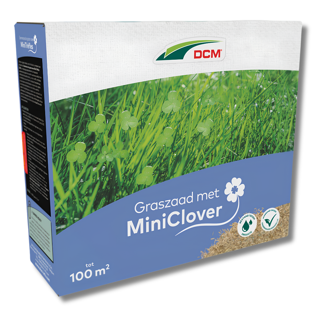 DCM Grass Seed with Miniclover 2KG for 100m² - Pour une pelouse robuste, verte et nécessitant peu d'entretien